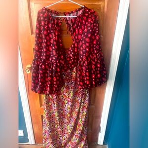 ASOS mixed print maxi dress